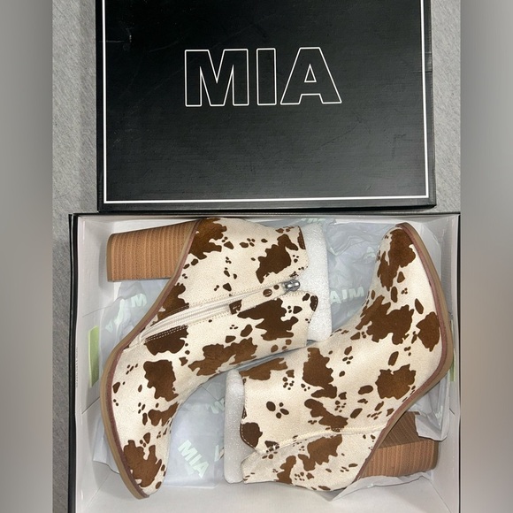 MIA Shoes - NIB MIA Cowprint Booties size 7.5